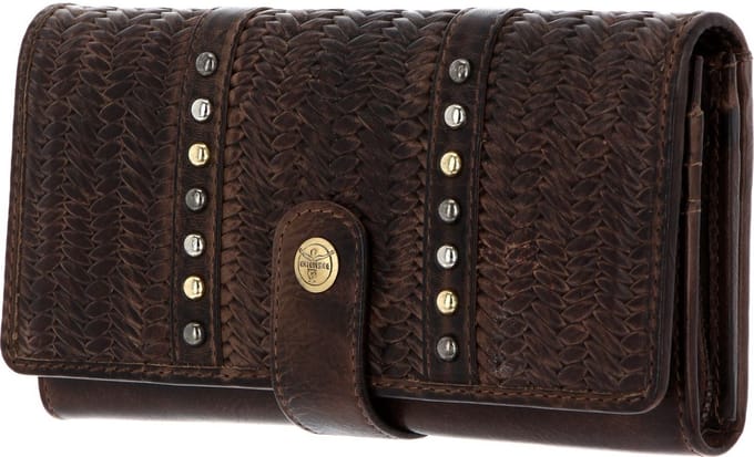 CHIEMSEE portemonnee Perth Wallet with Flap Vintage Look Brown bruine