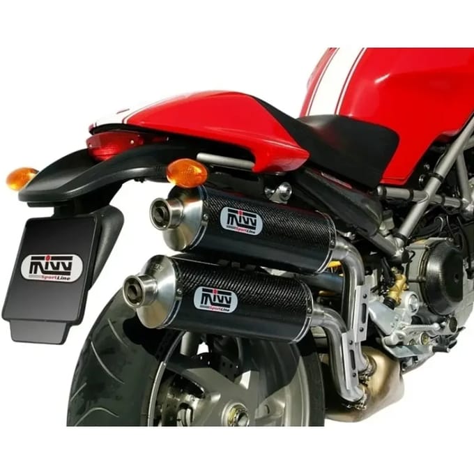 Silencer motorfiets dubbel Mivv GP Ducati Monster S2R 800