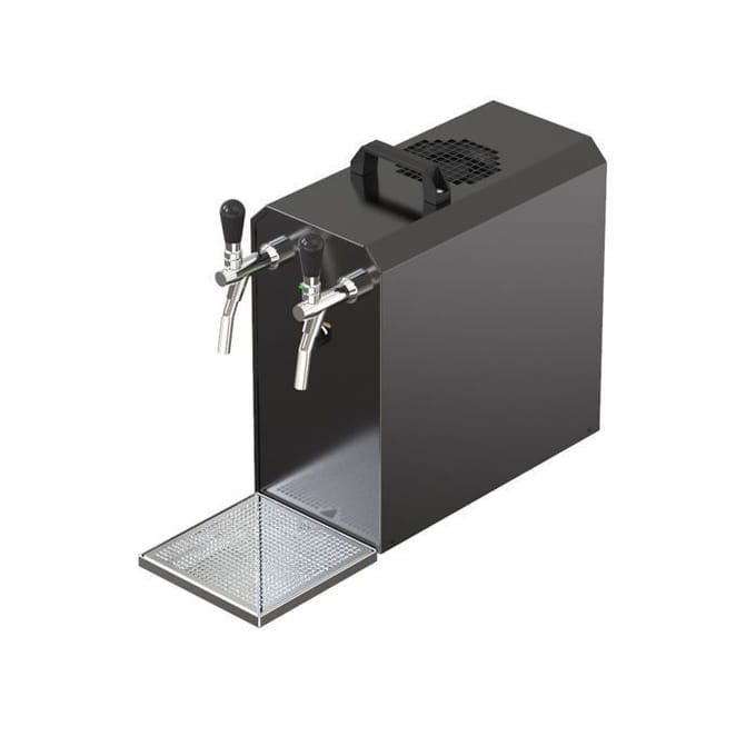 Complete set - Biertap - stream 50/K 2-kraans RVS, 50 liter/u, met membraanpomp - Biertap, Beertender, Thuistap, Bierkoeler, Type A, NC Adapter