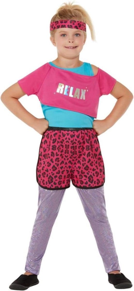 Smiffys - 80s Relax Kinder Kostuum - Kids tm 6 jaar - Multicolours
