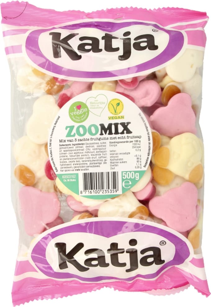Katja Zoo mix zakje 500 Gram