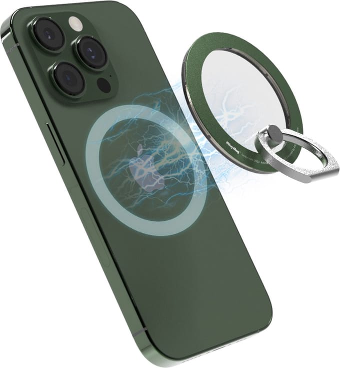 Telefoonring - iRing - Telefoon Ring magnetisch - Popsocket - Ringhouder - Geschikt voor MagSafe - Geschikt voor iPhone - Alpine Groen