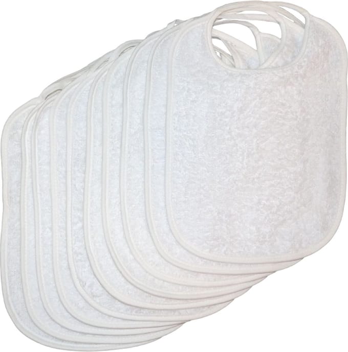 Lorelli White Terry 10 Stuks Waterproof Slabbetjes