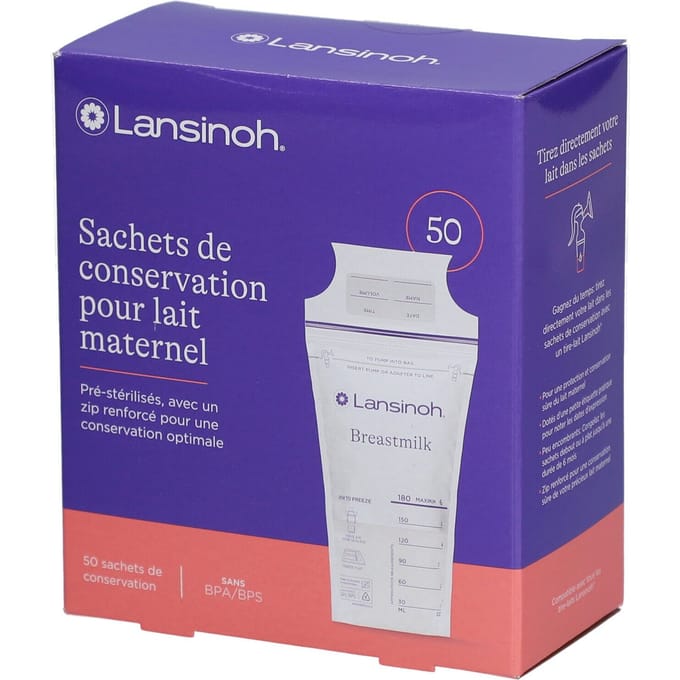 Lansinoh - 50 Stuks - Moedermelk Bewaarzakjes