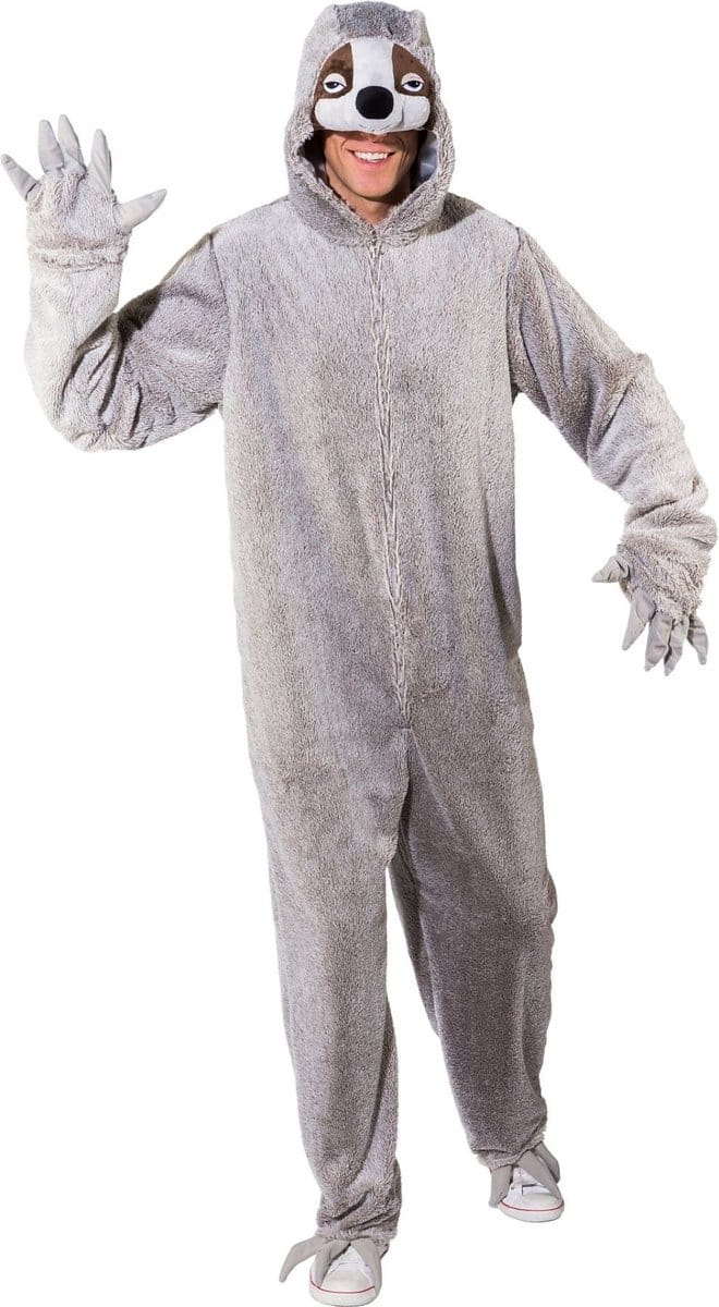 Onesie Luiaard Volwassenen - Maat 160-175cm