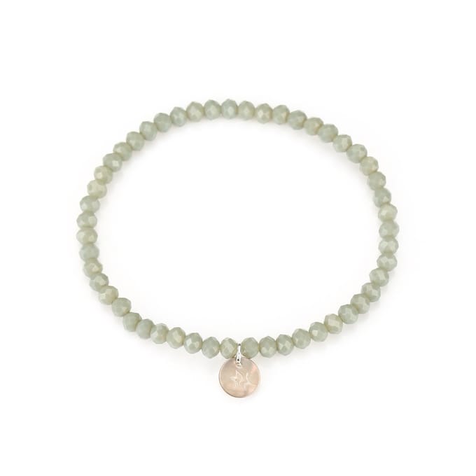 Armband met licht grijze kraaltjes