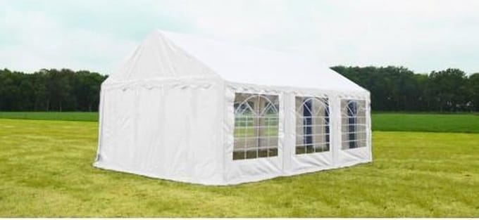 Classic Plus Partytent PVC 4x6x2 mtr in Wit
