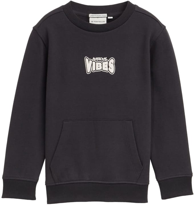 Tom Tailor - Sweater met print - Maat 92/98 - coal grey