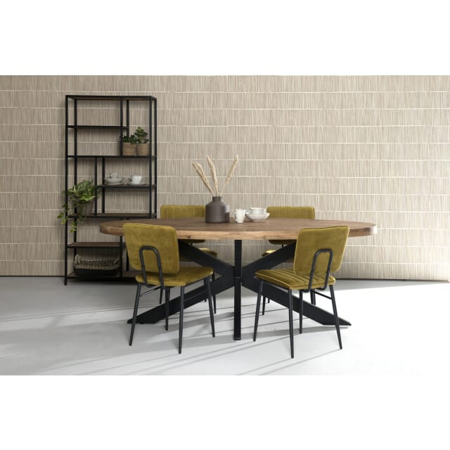 Brix - Ovale Eetkamertafel - Mangohout - 180cm - Bruin