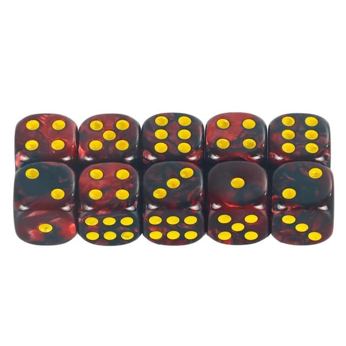 10 stuks/set D6 16mm gekleurde 6-zijdige DND dobbelstenen doorschijnende kleuren party spel veelzijdige dobbelstenen rollenspel acryl tafelspel