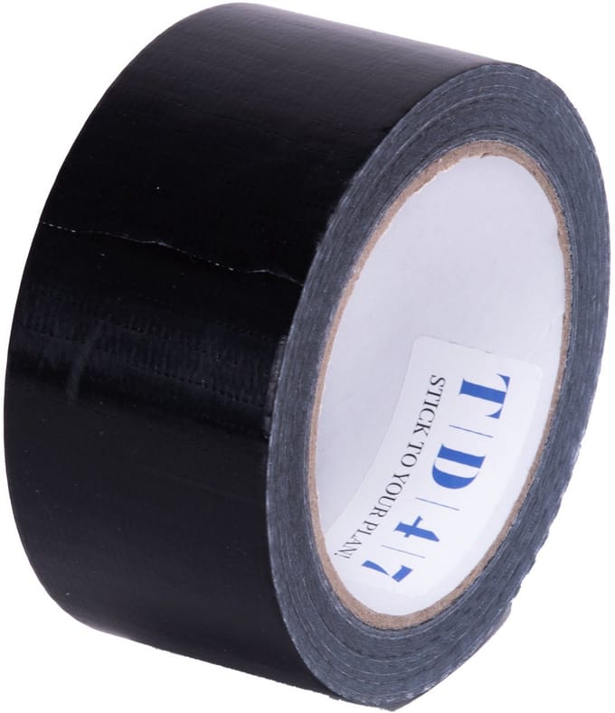 TD47 Ducttape 50mm x 25m Zwart
