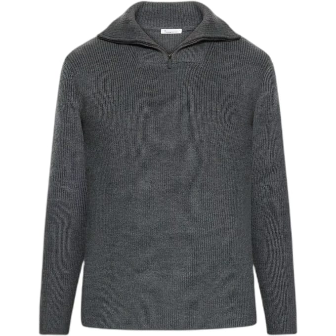 Trui met 1/2 rits KnowledgeCotton Apparel Merino