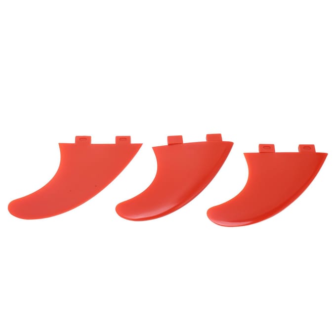 3 Stuks Surfplank Vinnen Glasvezel Thruster Vin Sets Surf Accessoires voor Longboard Staande Peddel Board red