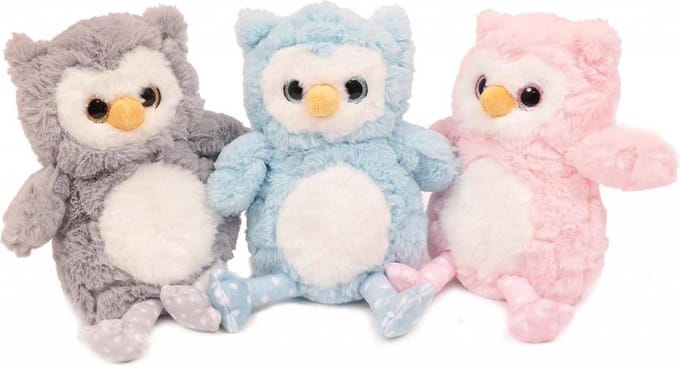 PIA Soft Toys - Set van 3 Pluche Uil Knuffels - 3 ass. - 20 cm