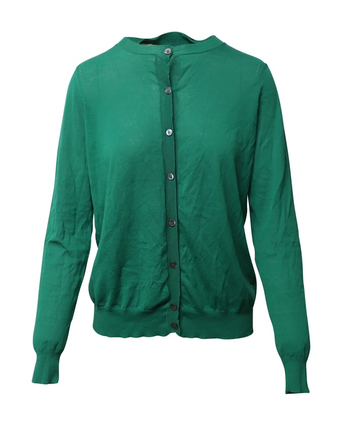 Marni vest met knoopsluiting in groene katoen