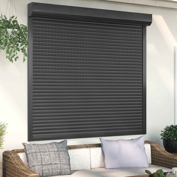 vidaXL - Rolluik - Antraciet - 160 - x - 150 - cm - Aluminium - en - polyurethaan