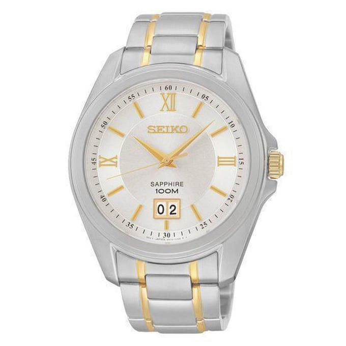 Seiko SUR101P1 Quartz Saffier 40 mm  - Horloge - Staal