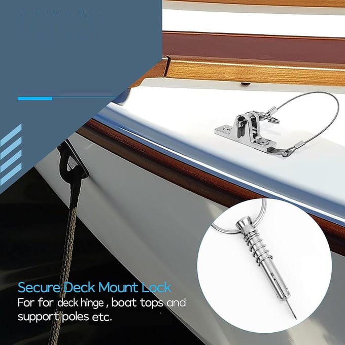 4 × 316 roestvrijstalen snelsluitingen Boot Bimini Top snelsluiting 1/4 white