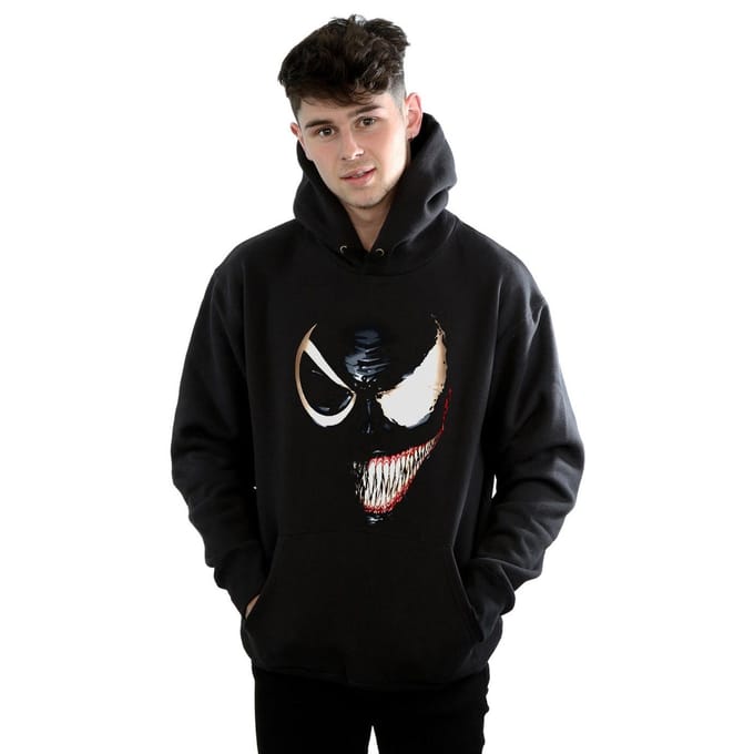 Marvel Heren Venom Split Face Hoodie (Zwart)