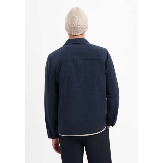 No Excess Overshirt Button Closure Melange Night Größe: S | Casual hemden Outlet | Herren | Schwarz