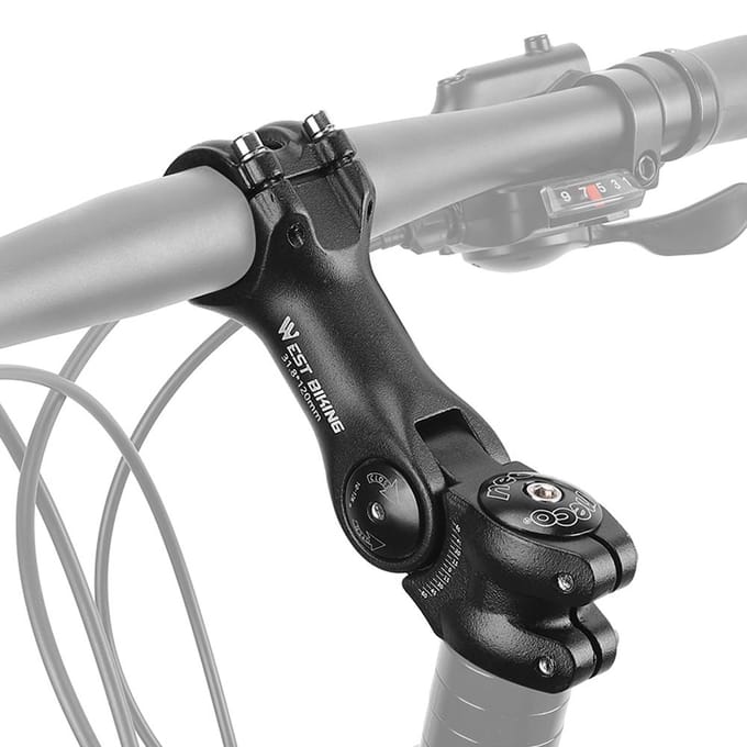Tige de guidon de vélo réglable, Angle Variable de 60 degrés, en alliage d'aluminium, rehausseur de guidon de vélo de route 25.4-100mm