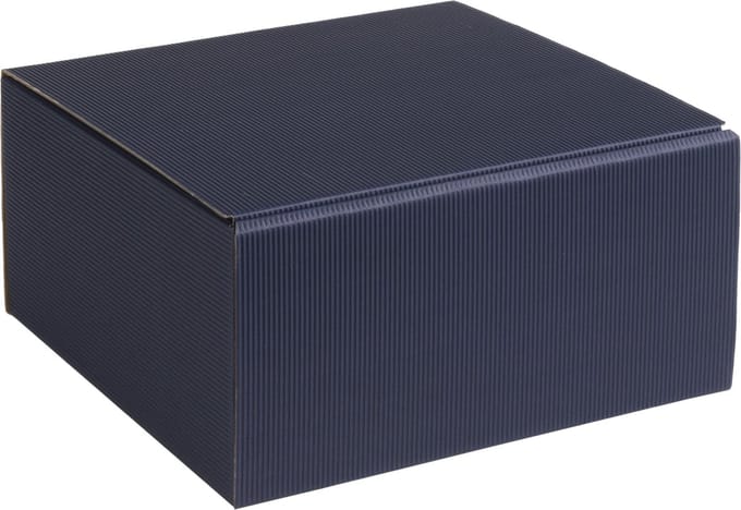 Geschenkdoos ribbelkarton 20x19x10cm DONKERBLAUW (35 stuks)