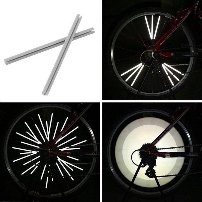 Fietsreflector / Reflector / Reflectoren Spaak Fiets / Spaakreflectoren - 12 Stuks - Wit