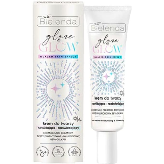 Bielenda Glaze &amp; Glow Moisturizing &amp; Brightening Cream Glazed Skin Effect 50 ml