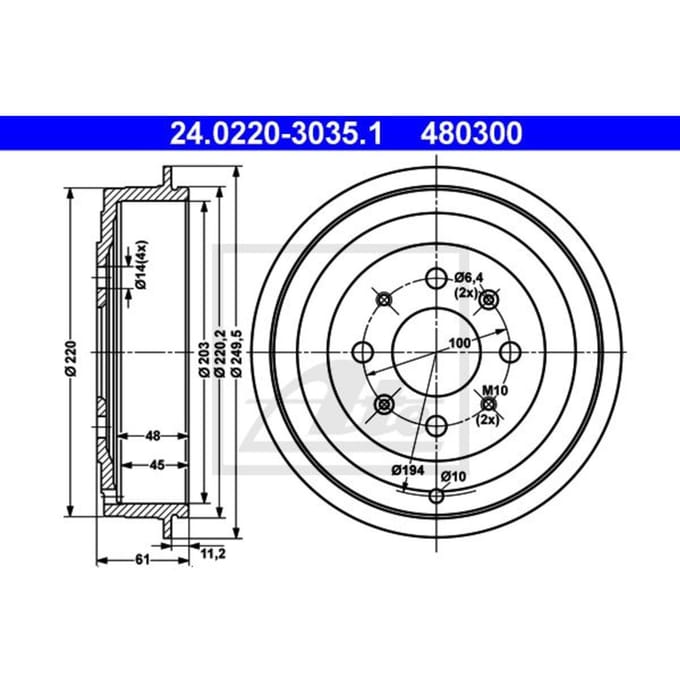 Remtrommel ATE 24.0220-3035.1