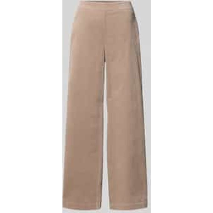 Wide leg broek van katoenmix