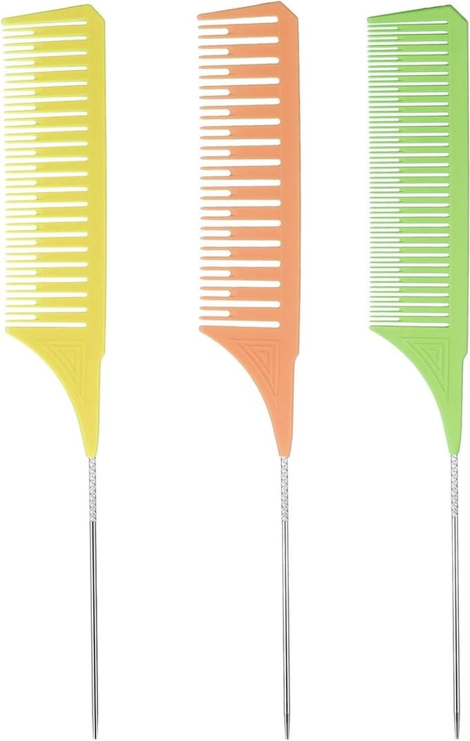 Professionele Haarverf Kam met Drie Maten voor Kleur en Highlighting van Haarstrengen