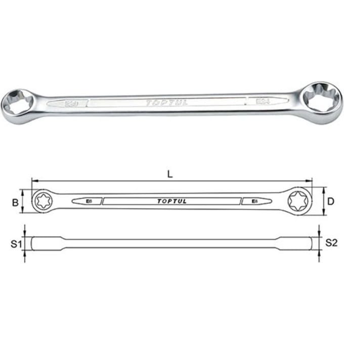 TORX Ringsleutel TOPTUL E6xE8