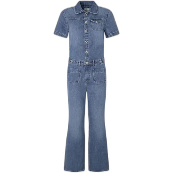 Pepe Jeans Evelyn Jumpsuit Met Korte Mouwen Blauw S Vrouw