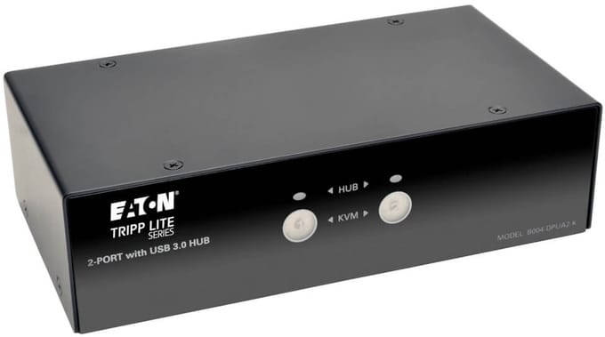 Eaton series 2-Port DisplayPort KVM Switch w/Audio Cables and USB 3.0 SuperSpeed Hub