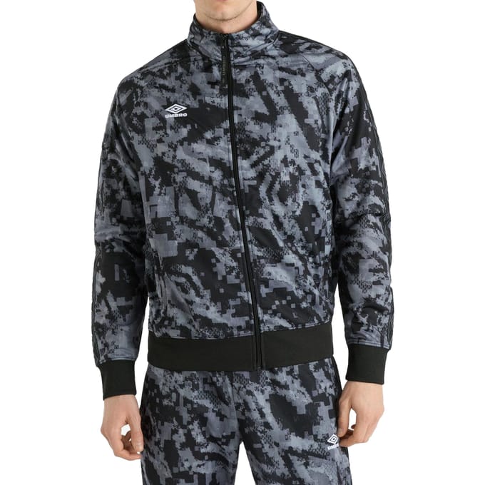 Umbro Heren Taped Track Jacket (Zwarte Camo)