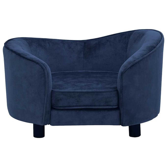 vidaXL - Hondenbank - 69x49x40 - cm - pluche - blauw