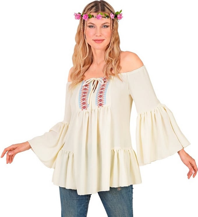 Shirt hippie plattelands dame Eva