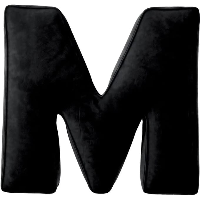 Kussen letter m Yellow Tipi Posh Velvet