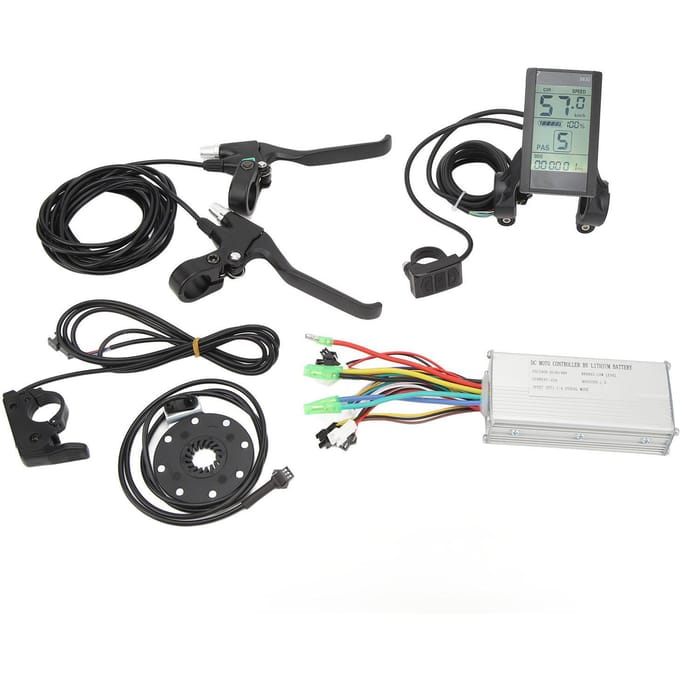Elektrische Fiets Lithium Batterij Ombouwset 22A Controller S830 Display Duimgashendel Vermogen gray