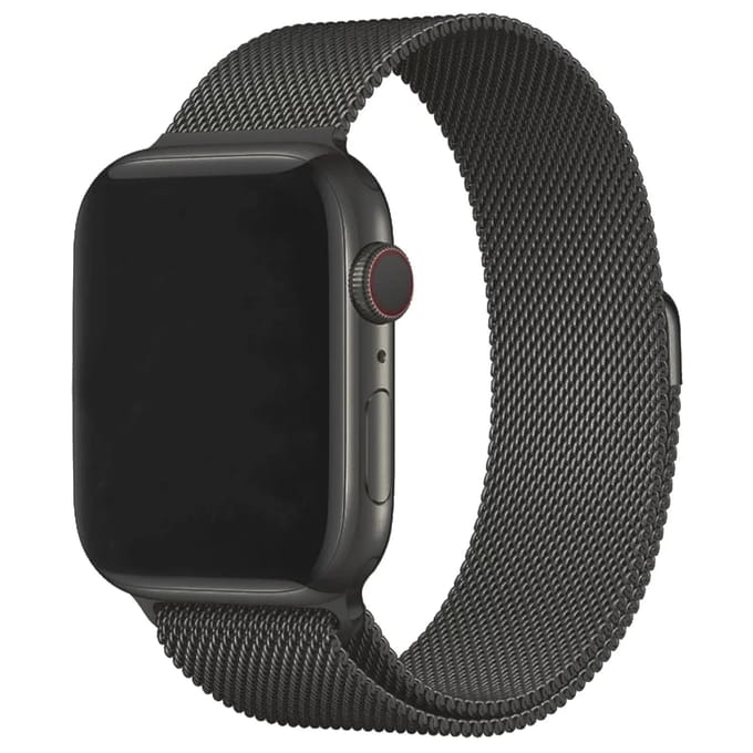 2+2 | Apple Watch Bandje Fiore - Milanese - Zwart