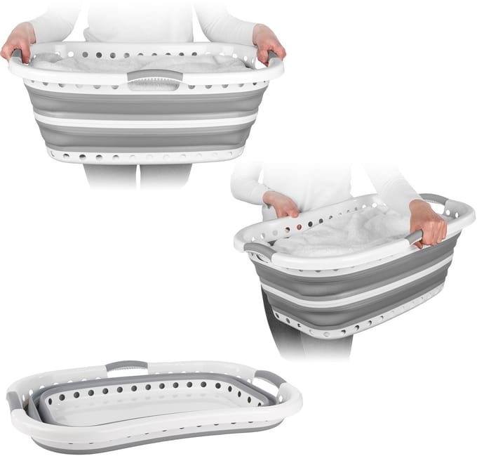 Beldray Opvouwbare Wasmand - 37L | Hip-Hugger | Grijs