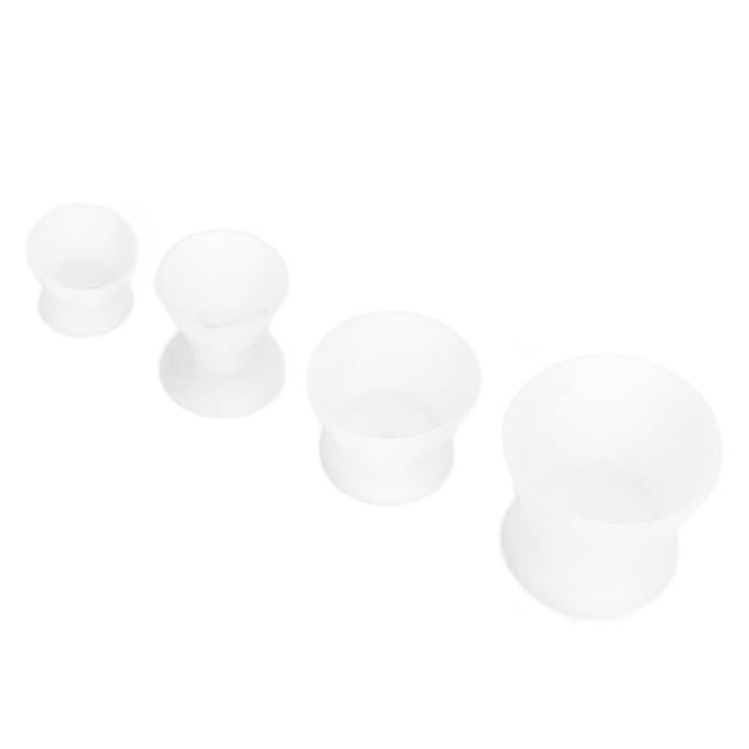 4 stuks Professionele Tandtechnisch Laboratorium Mengbeker Silicone Tandheelkundige Materialen Mengkom Set white