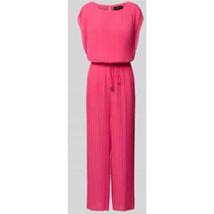Regular fit jumpsuit met ronde plissé
