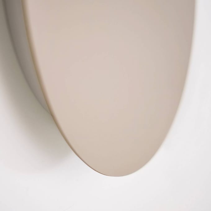 Escale LED wandlamp Blad, taupe, Ø 24 cm