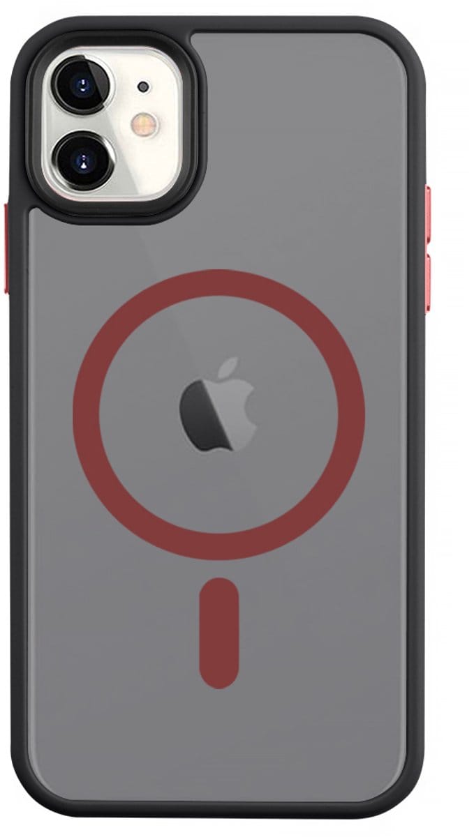 Tactical iPhone 11 MagForce Hyperstealth 2.0 Cover – Hoesje met Losse Klikbare Knoppen – Black/Red