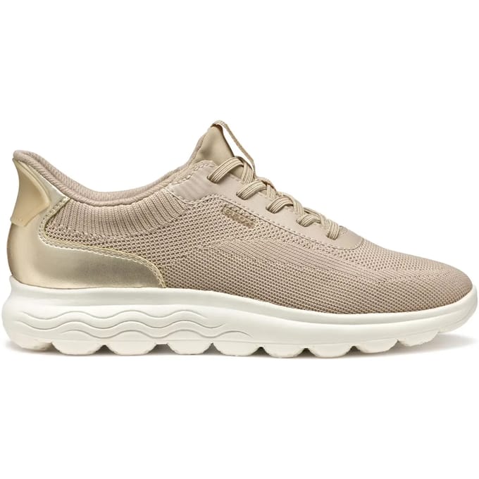 GEOX SPHERICA PLUS DAMES Sneakers - LICHT TAUPE/LICHT GOUD