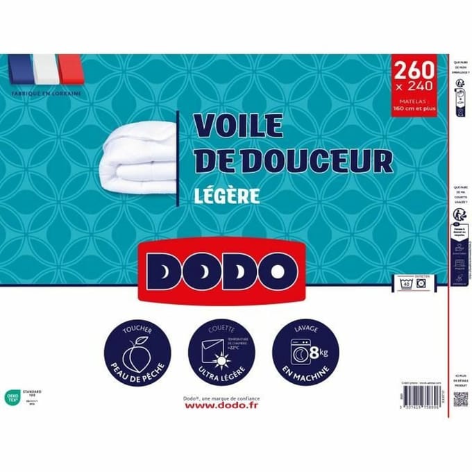 Dekbed DODO VOILE DE DOUCEUR Wit 100 g/m² 240 x 260 cm