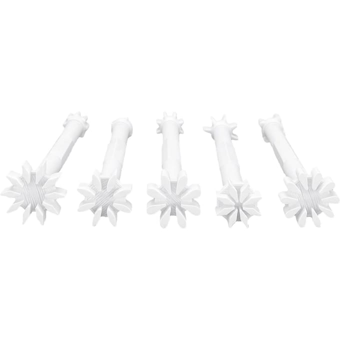 5 STKS Bloemen Florale Dotting Tools voor Stippen Schilderen Comfortabele Grip Dotting Tool met Ergonomisch Handvat white