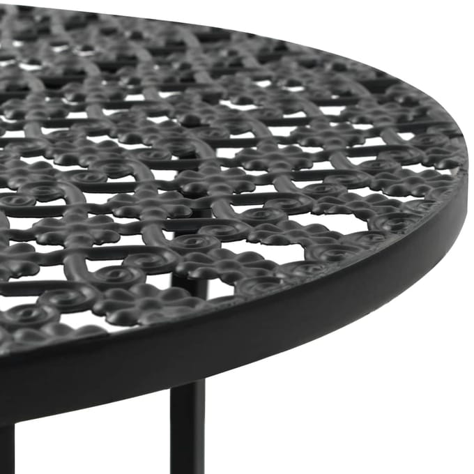 vidaXL - Bistrotafel - 40x70 - cm - metaal - zwart