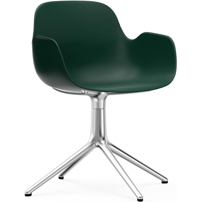 Normann Copenhagen - Form Draaifauteuil - groen - aluminium